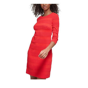 New Jessica Howard Women's Style Shift 3/4 Sleeve Knit Jacquard Size 8